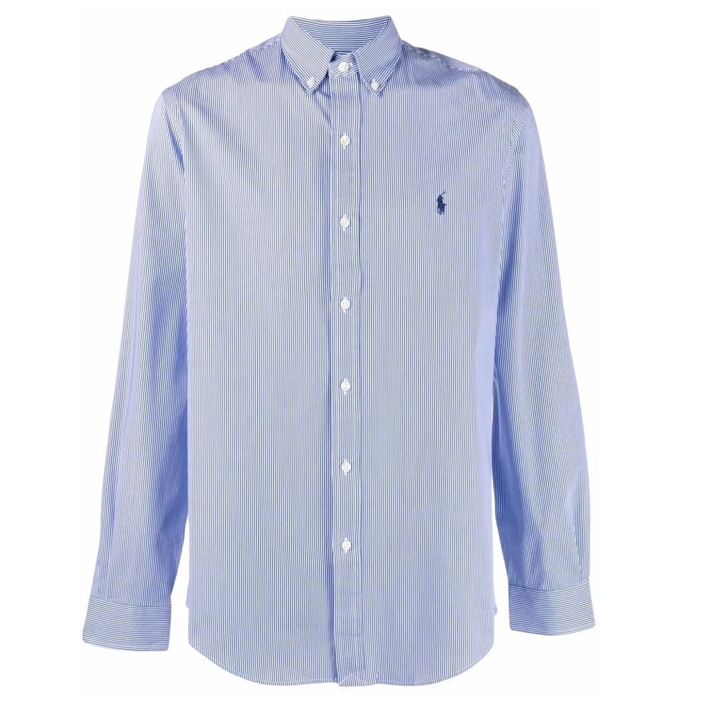 Ralph Lauren Mens blue & white pinstripe long sleeve dress shirt SZ 16.5 - 34/35